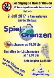 Plakat zum Spiel ohne Grenzen 2017 in Ramershoven