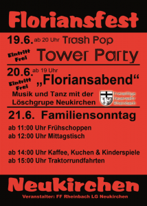 Plakat zum Floriansfest in Neukirchen 2015